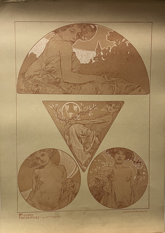 アルフォンス・ミュシャ「装飾人物集　PL23」