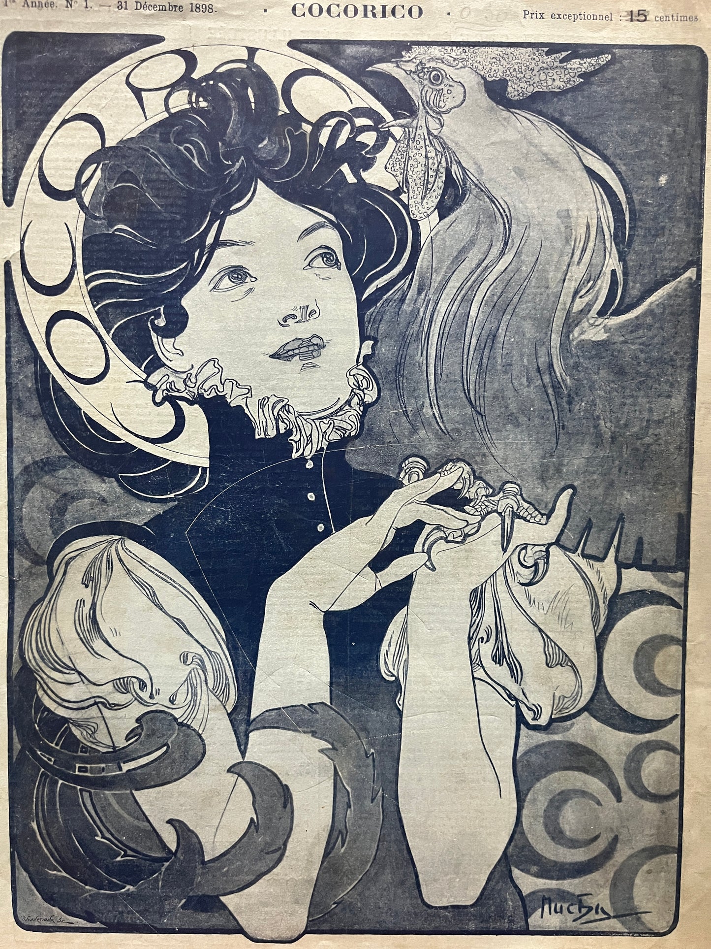 　 アルフォンス・ミュシャ「ココリコ創刊号」1898年