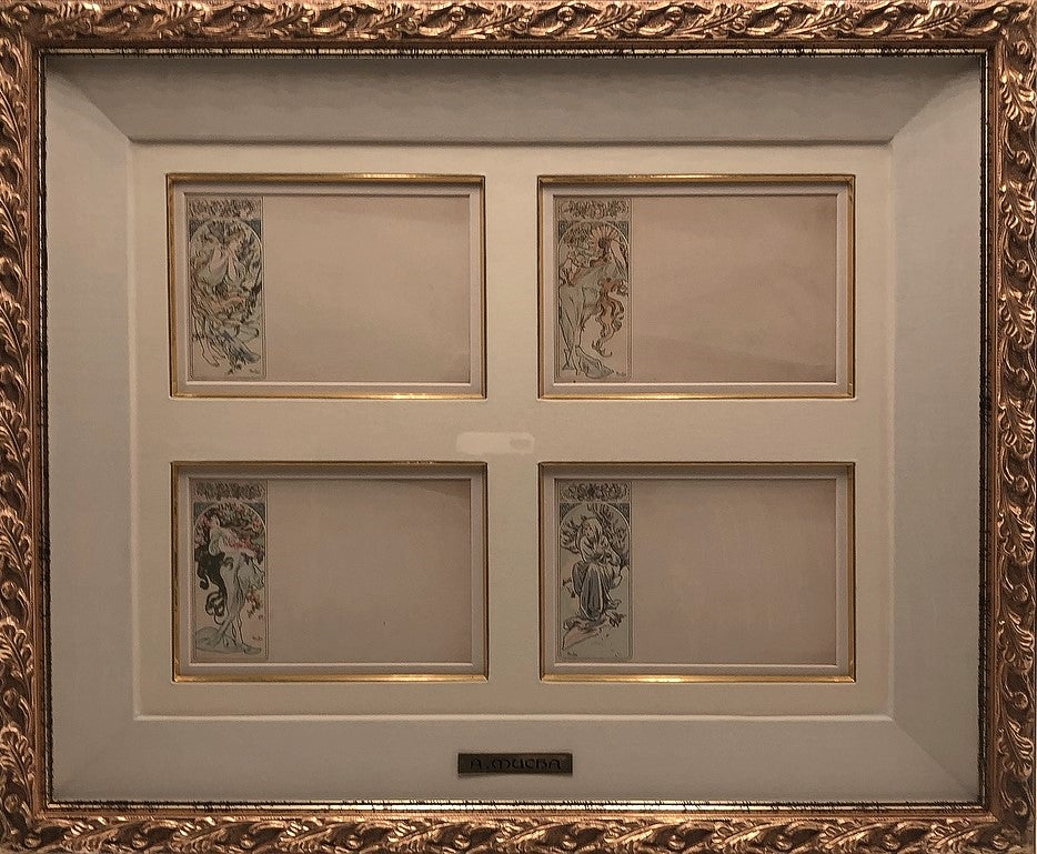 アルフォンス・ミュシャ「四季」オリジナル絵はがき　コンプリート4枚セット