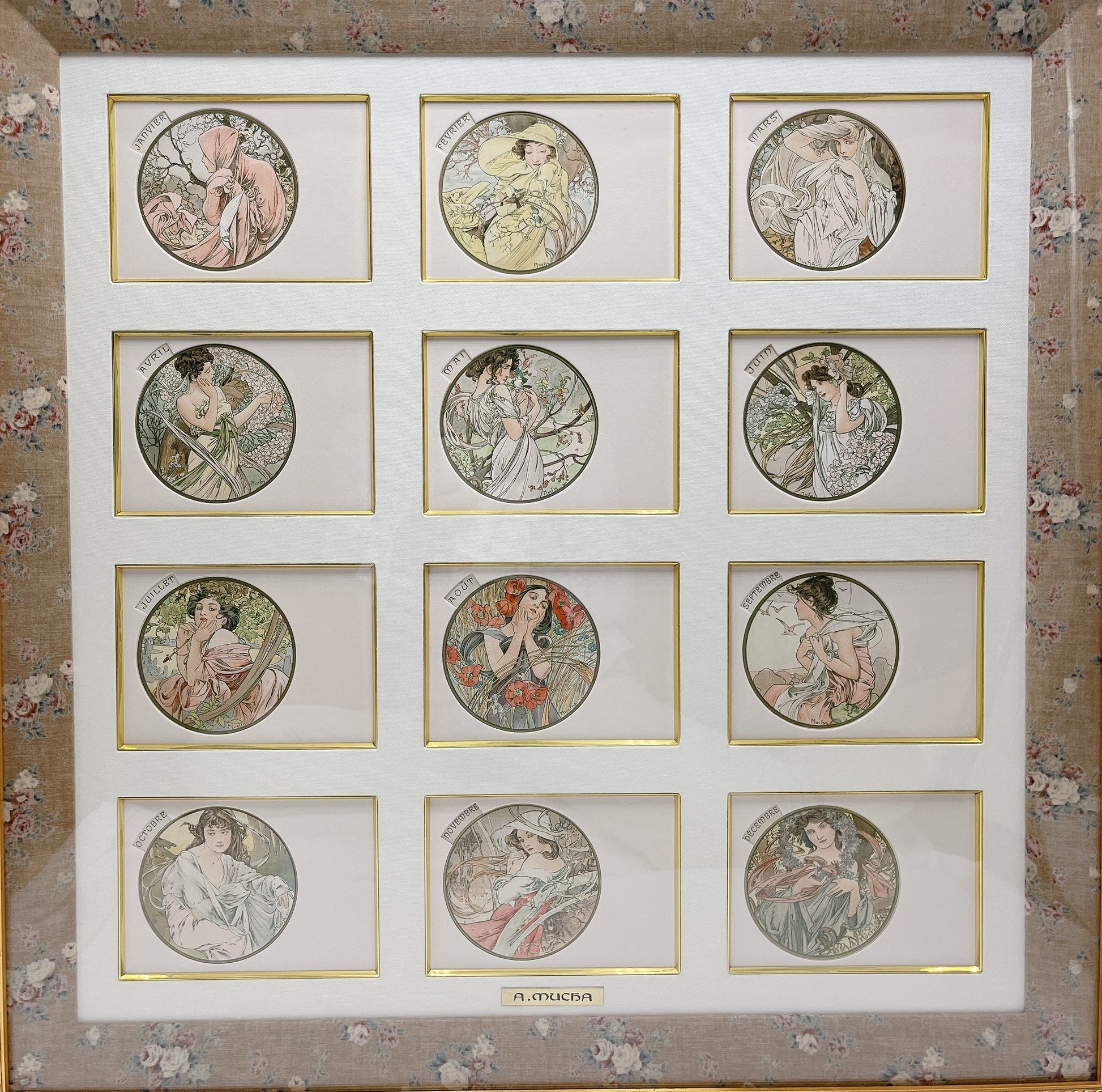 ミュシャ「12か月絵はがき」12枚コンプリートセット - ギャラリーK
