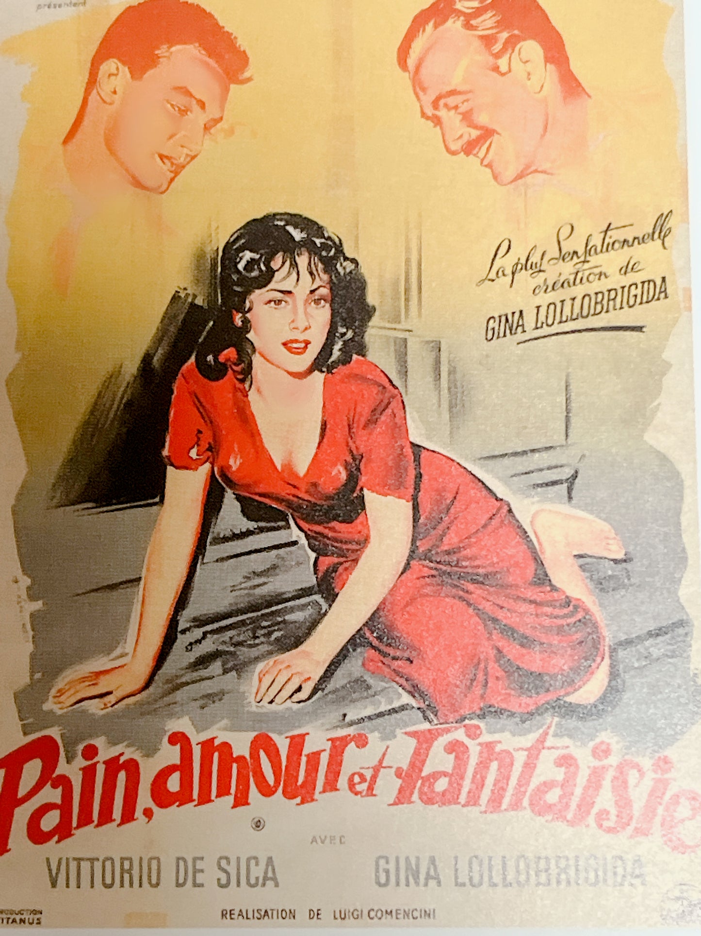 ジーナ・ロロブリジーダ「パンと恋と夢」オリジナルリトグラフポスター 1953年　額付き - ギャラリーK