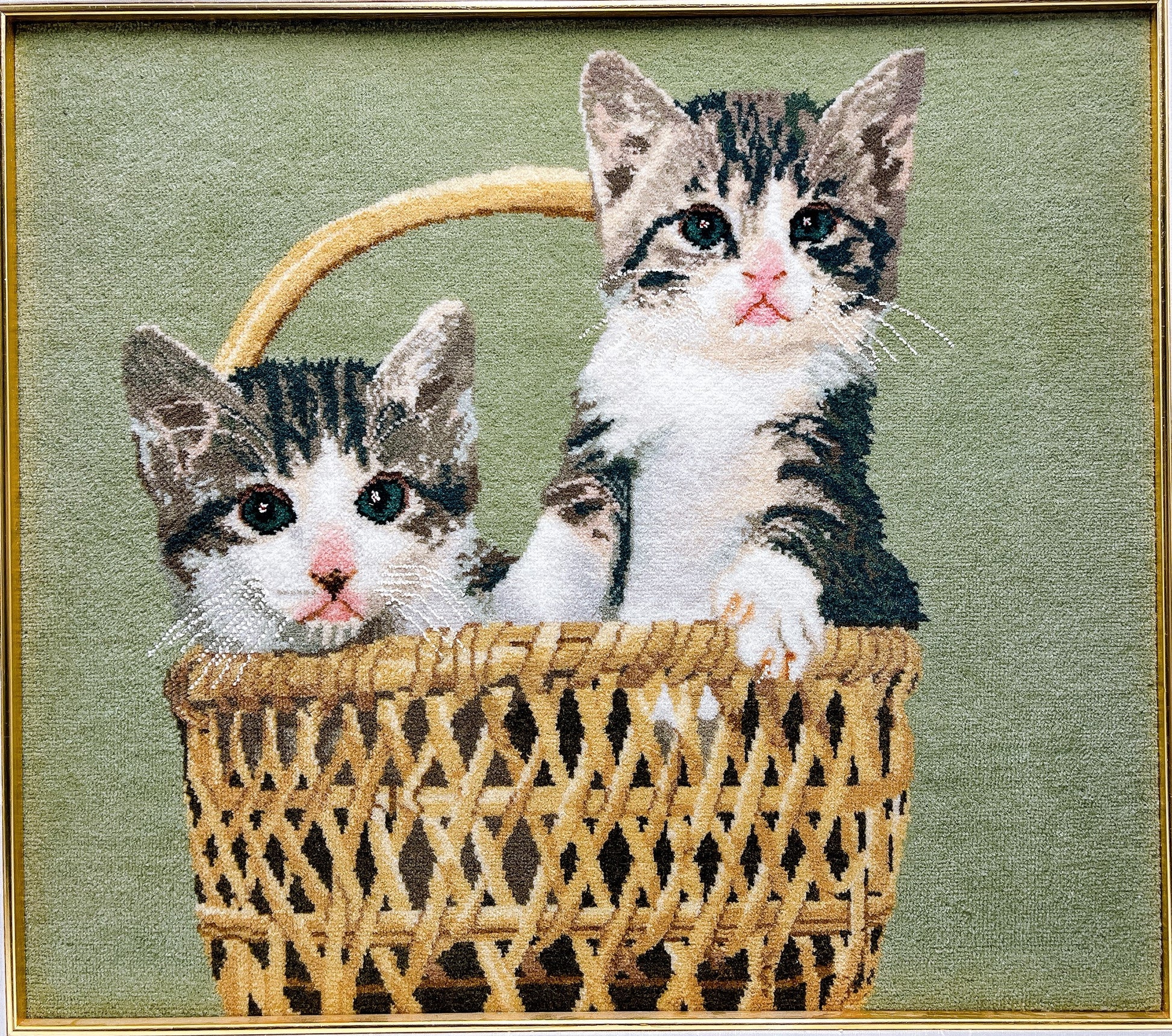 タブリーズ　絨毯画「2匹の子猫」 - ギャラリーK