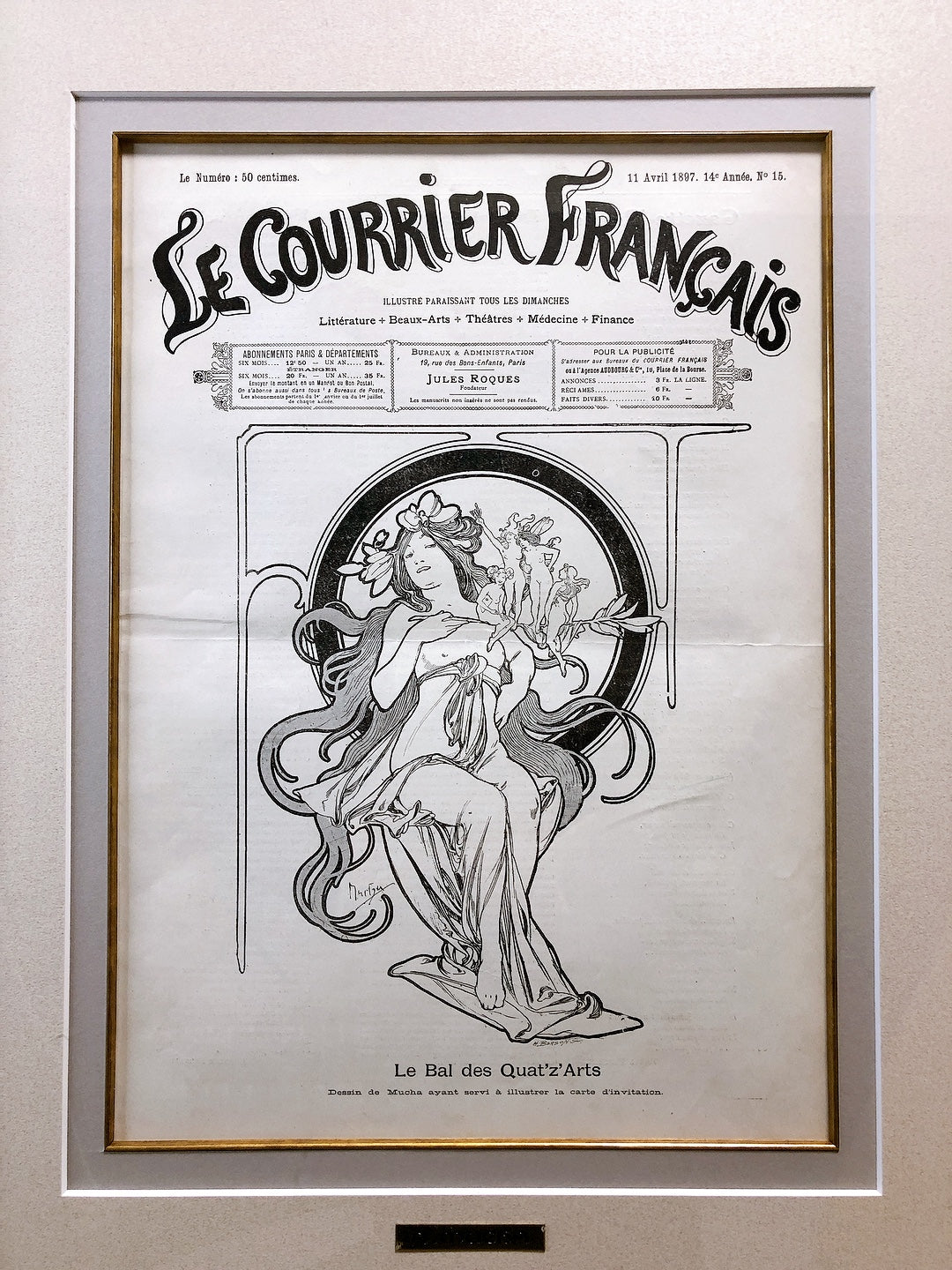 ミュシャ「Le Corrier Francais」 - ギャラリーK