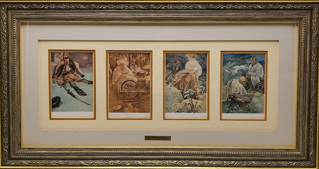 アルフォンス・ミュシャ「真福八端」オリジナル絵はがき　4枚セット
