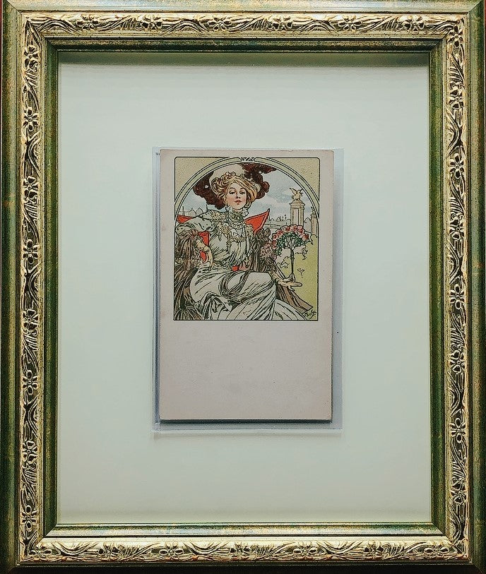 ミュシャ「1900年パリ万国博覧会」オリジナルリトグラフ絵はがき