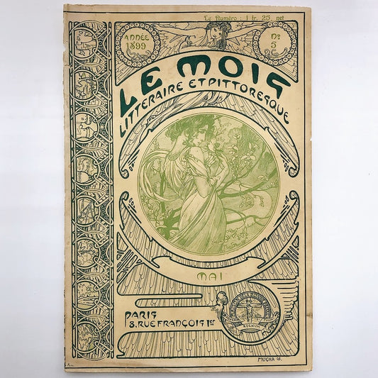 アルフォンス・ミュシャ　表紙絵「ル・モア」1899年5月号