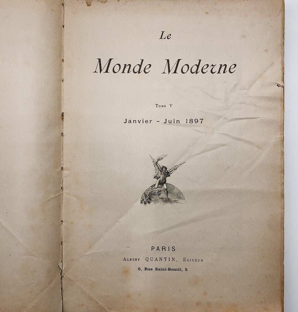 ミュシャ　挿絵入り書籍「Le monde moderne」１８９７年１月