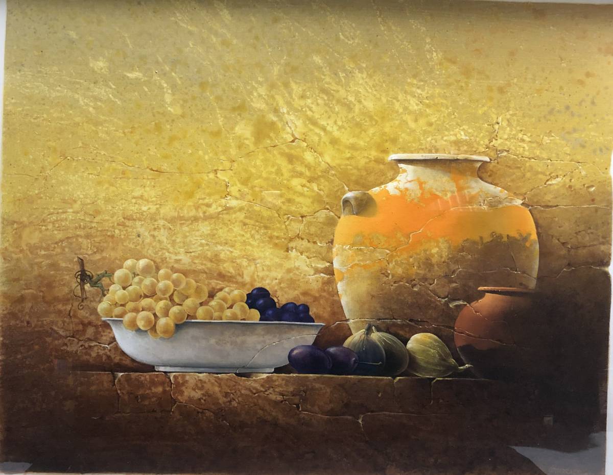 ピエール・ジャン・クアラーズ「葡萄のある静物画」油彩