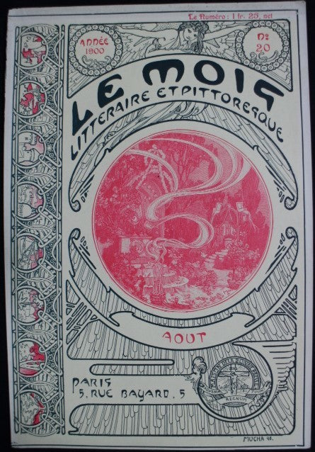 アルフォンス・ミュシャ　表紙絵「ル・モア」1900年８月号