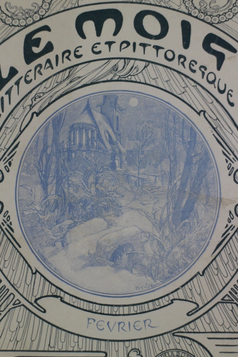 アルフォンス・ミュシャ　表紙絵「ル・モア」1900年2月号 - ギャラリーK