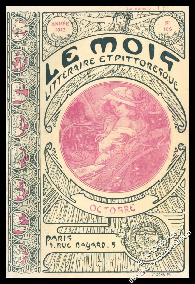アルフォンス・ミュシャ　表紙絵「ル・モア」1912年10月号